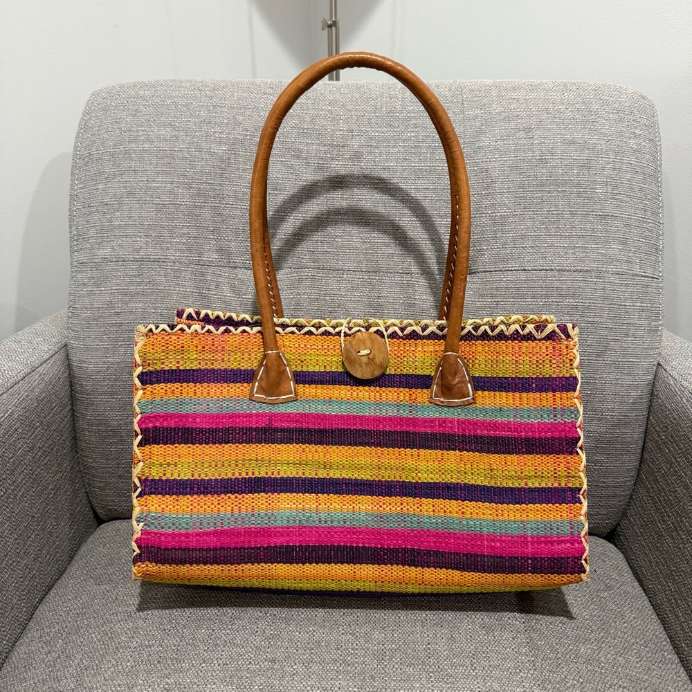 Colourful Striped Women's Small Tote Bag